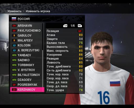 Pro Evolution Soccer 2010 - Сборная России в PES 2010.